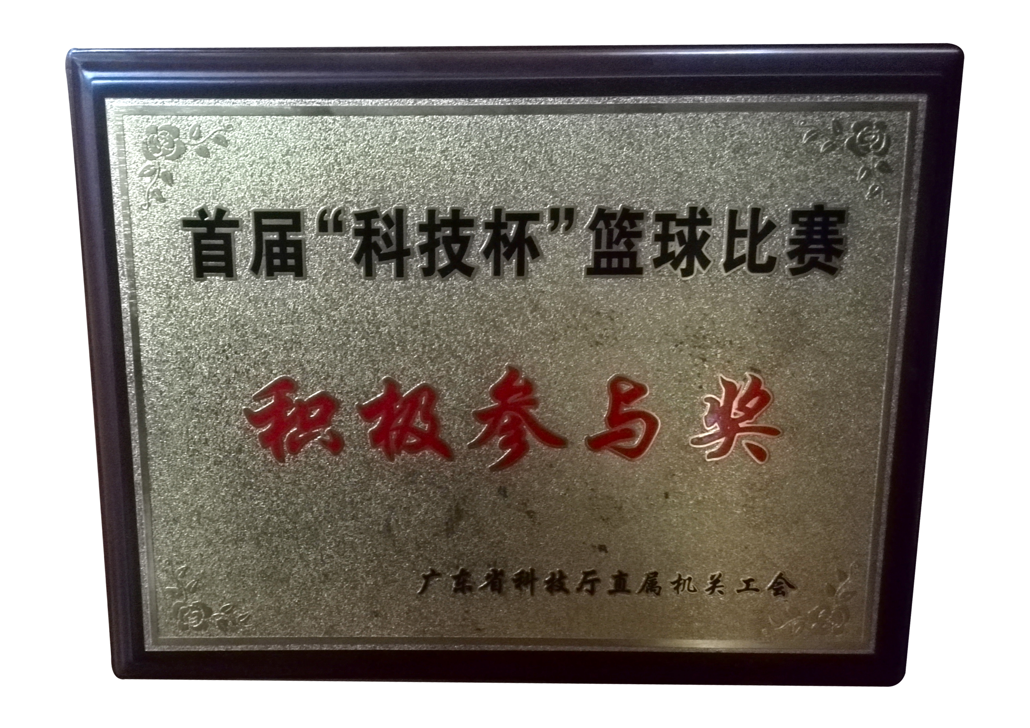 首届“科技杯”篮球比赛“积极参与奖”